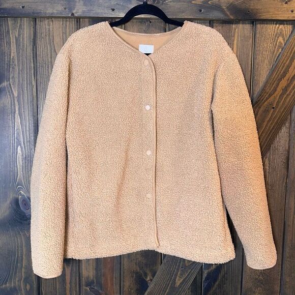 NWT Joie Sherpa Teddy Button Front Jacket W/Pockets - Picture 1 of 6